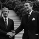 US president Jimmy Carter shakes hands with Australian Prime Minister Malcolm Fraser at the White House on June 22, 1977 (Photo by Brian Alpert/Hulton Archive/Getty Images)